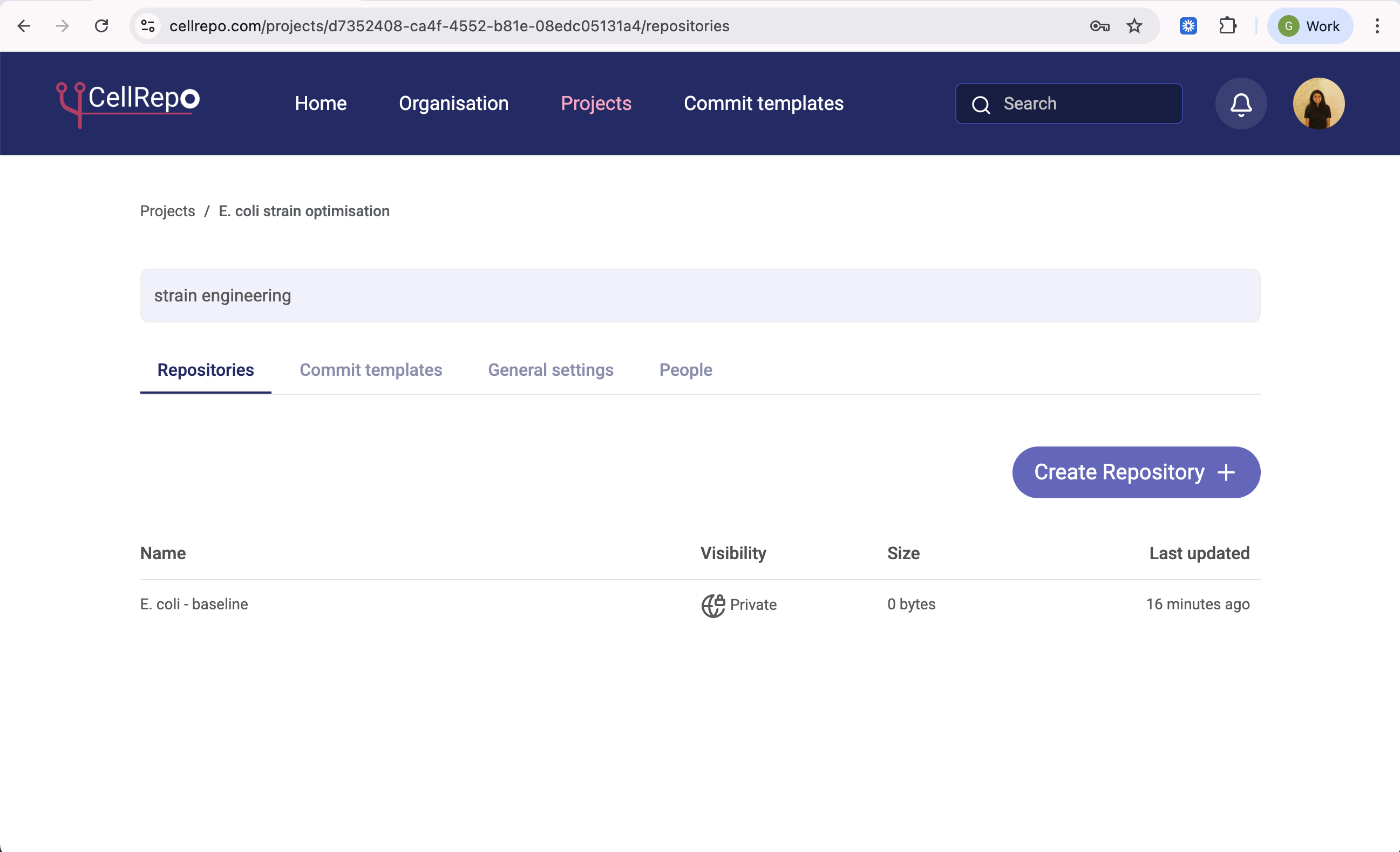 Repository people page